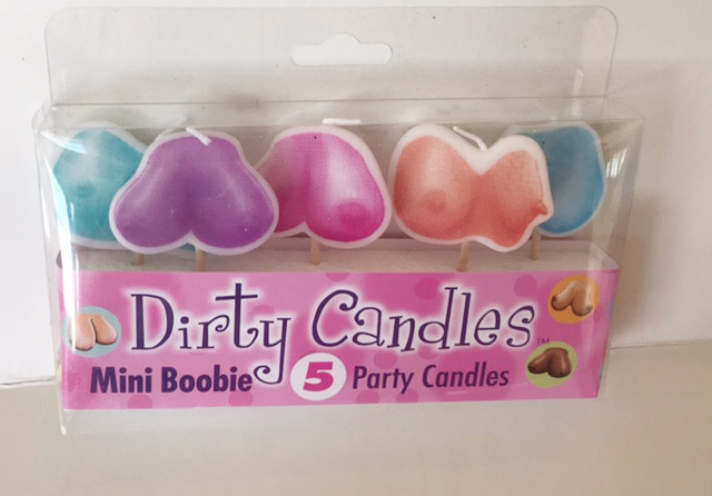 5 Colorful Boobie Candles